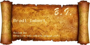 Bradl Imbert névjegykártya